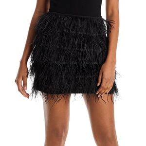 Feather Mini Skirt (Bloomingdale’s)